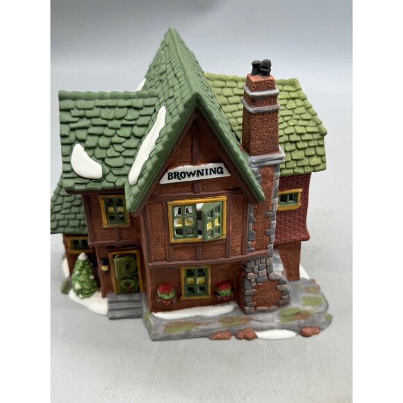 Dept 56 Dickens Village Series "Browning Cottage" Hand-Painted READ - Picture 5 of 7